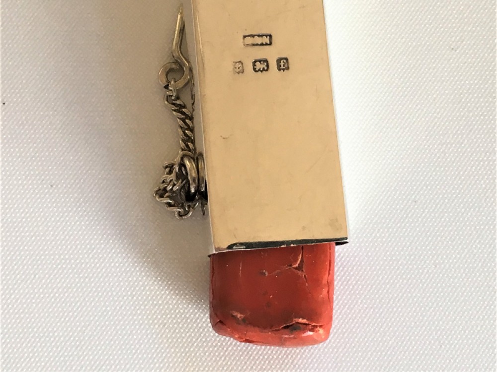 A rare Edwardian silver vesta/sealing wax combo View VI