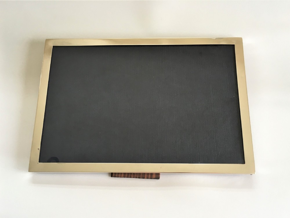 A large George V silver landscape photo frame View VI