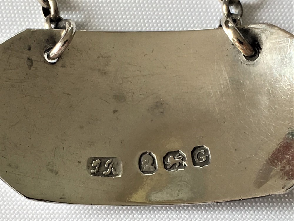 A rare Georgian silver 'Orange' decanter label View IV