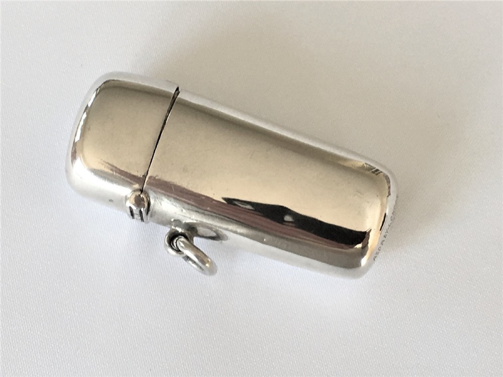 A gorgeous Asprey silver cheroot holder & match case View II