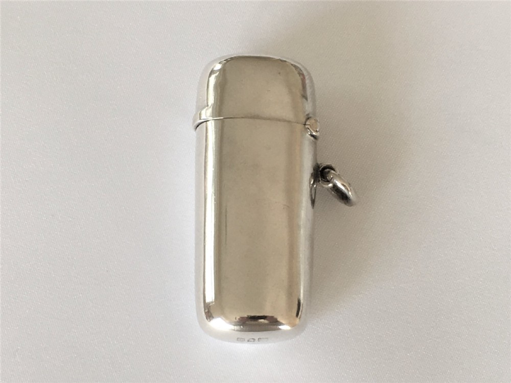 A gorgeous Asprey silver cheroot holder & match case View III