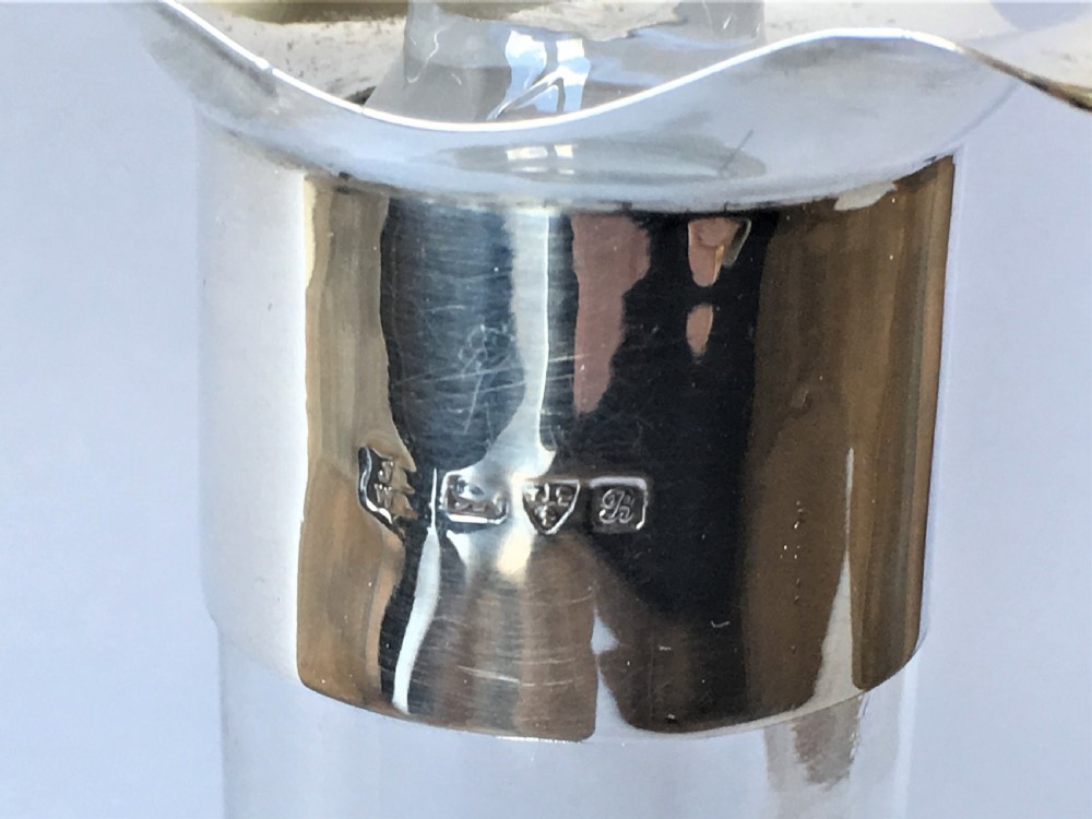 An Edwardian Chester silver mounted decanter View V