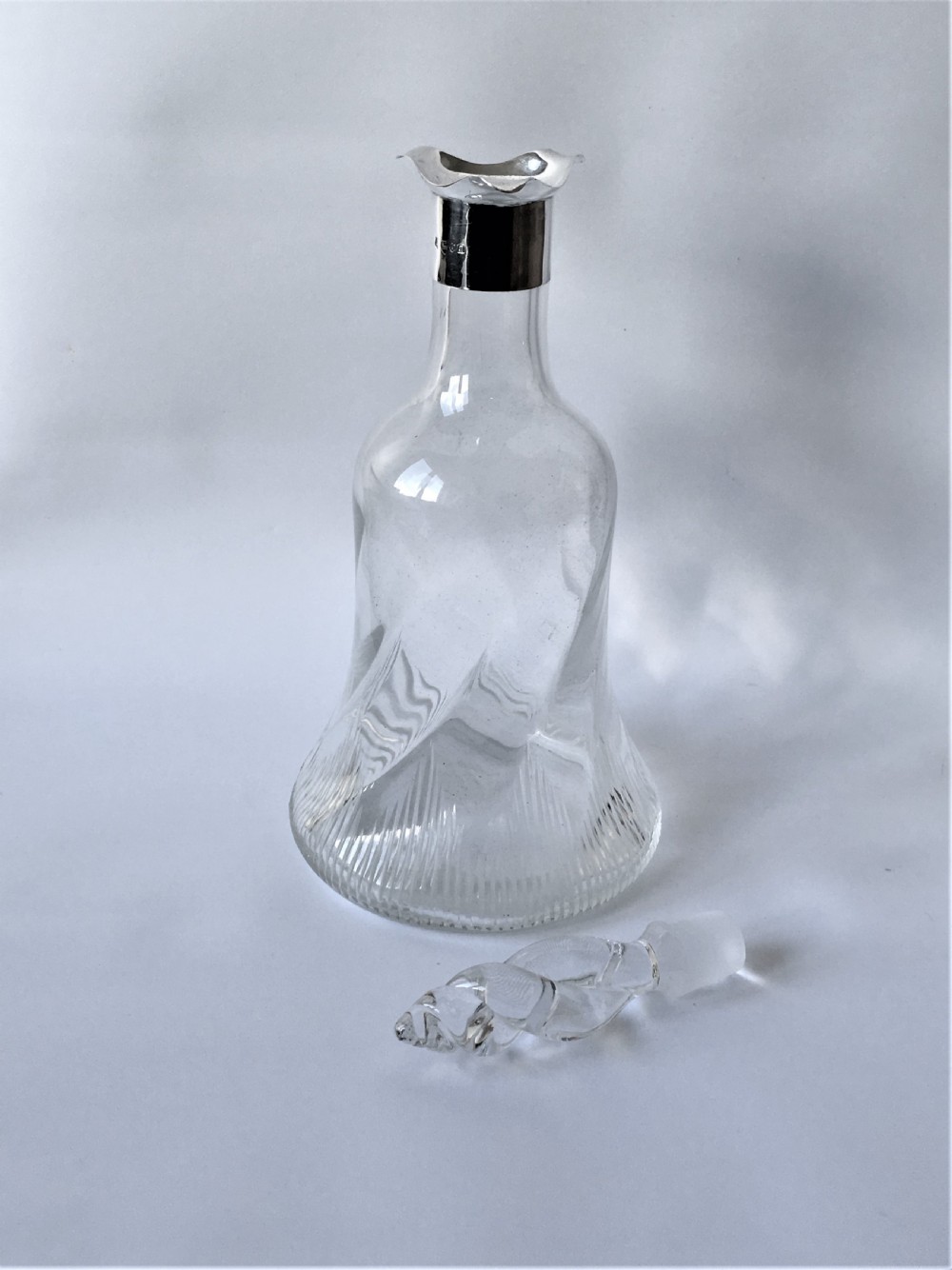 An Edwardian Chester silver mounted decanter View VI