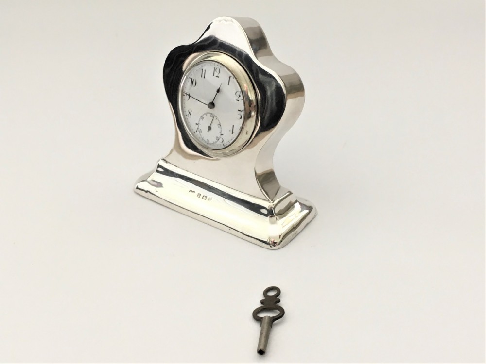 A gorgeous Edwardian silver clock View VII