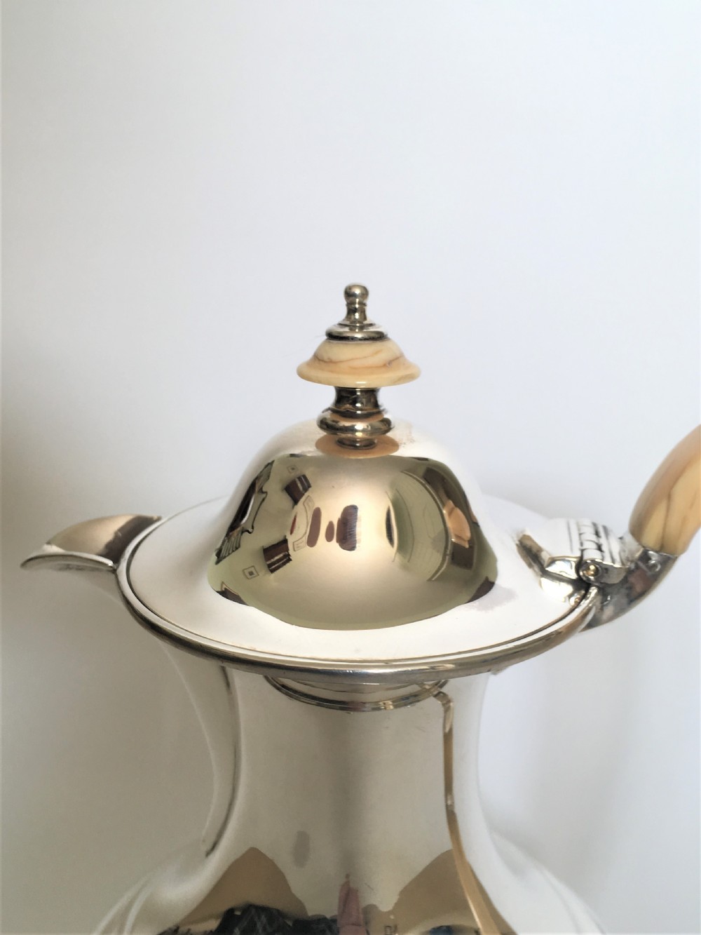 A superb Arts & Crafts silver coffee pot/hot water jug View IV