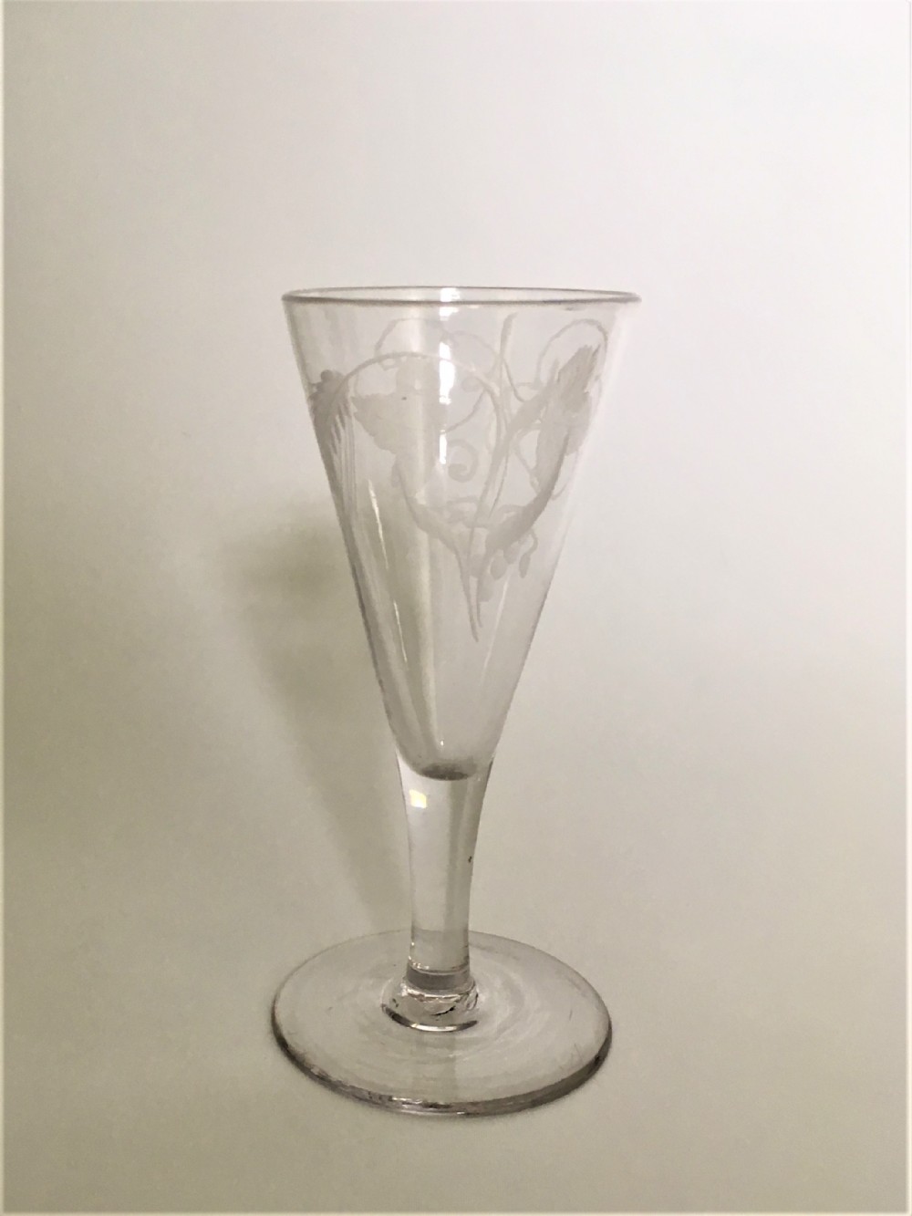 A late 18th Century dwarf ale glass
