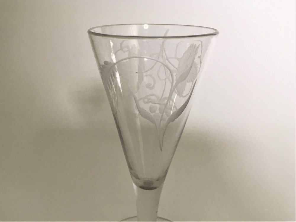 A late 18th Century dwarf ale glass View II