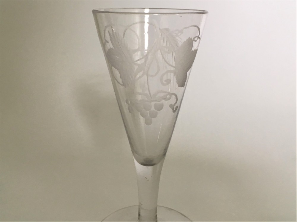 A late 18th Century dwarf ale glass View III