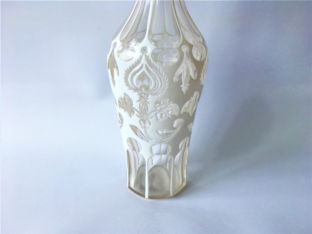 A fabulous mid Victorian overlay cut decanter View II