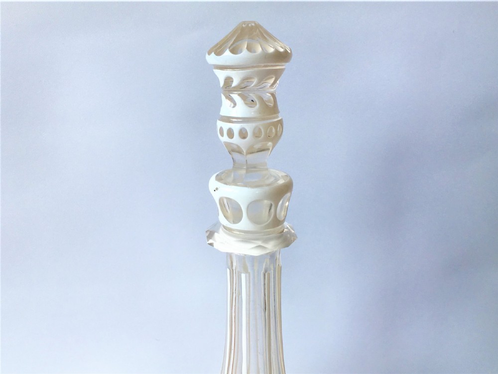 A fabulous mid Victorian overlay cut decanter View III