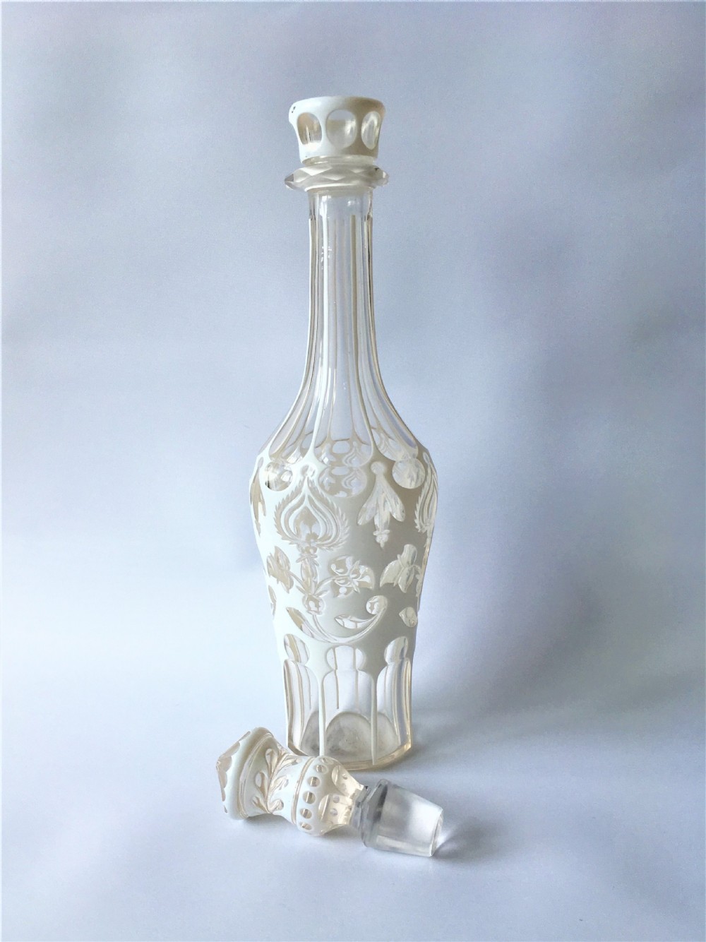A fabulous mid Victorian overlay cut decanter View IV