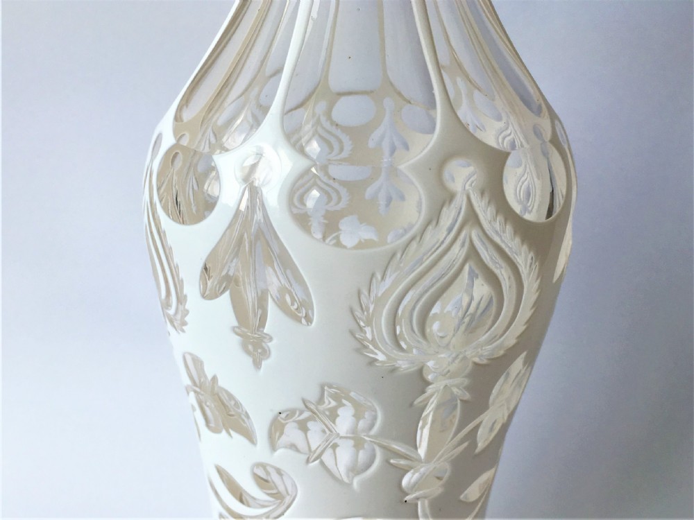 A fabulous mid Victorian overlay cut decanter View V