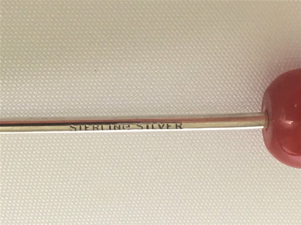 A charming set of six Sterling silver 'cherry' cocktail sticks View III