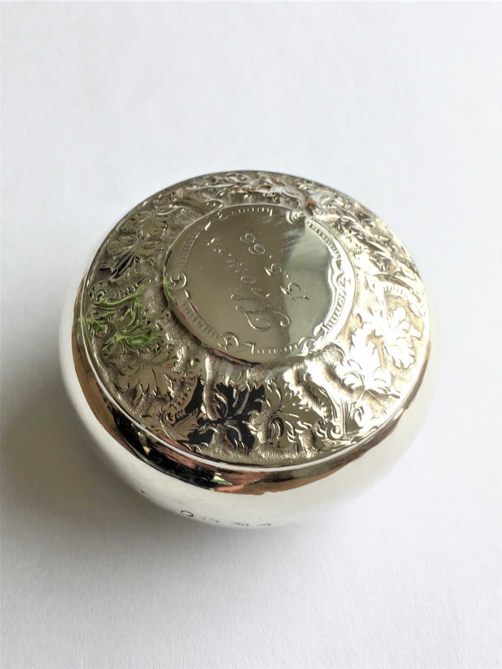 An unusual Victorian silver snuff box