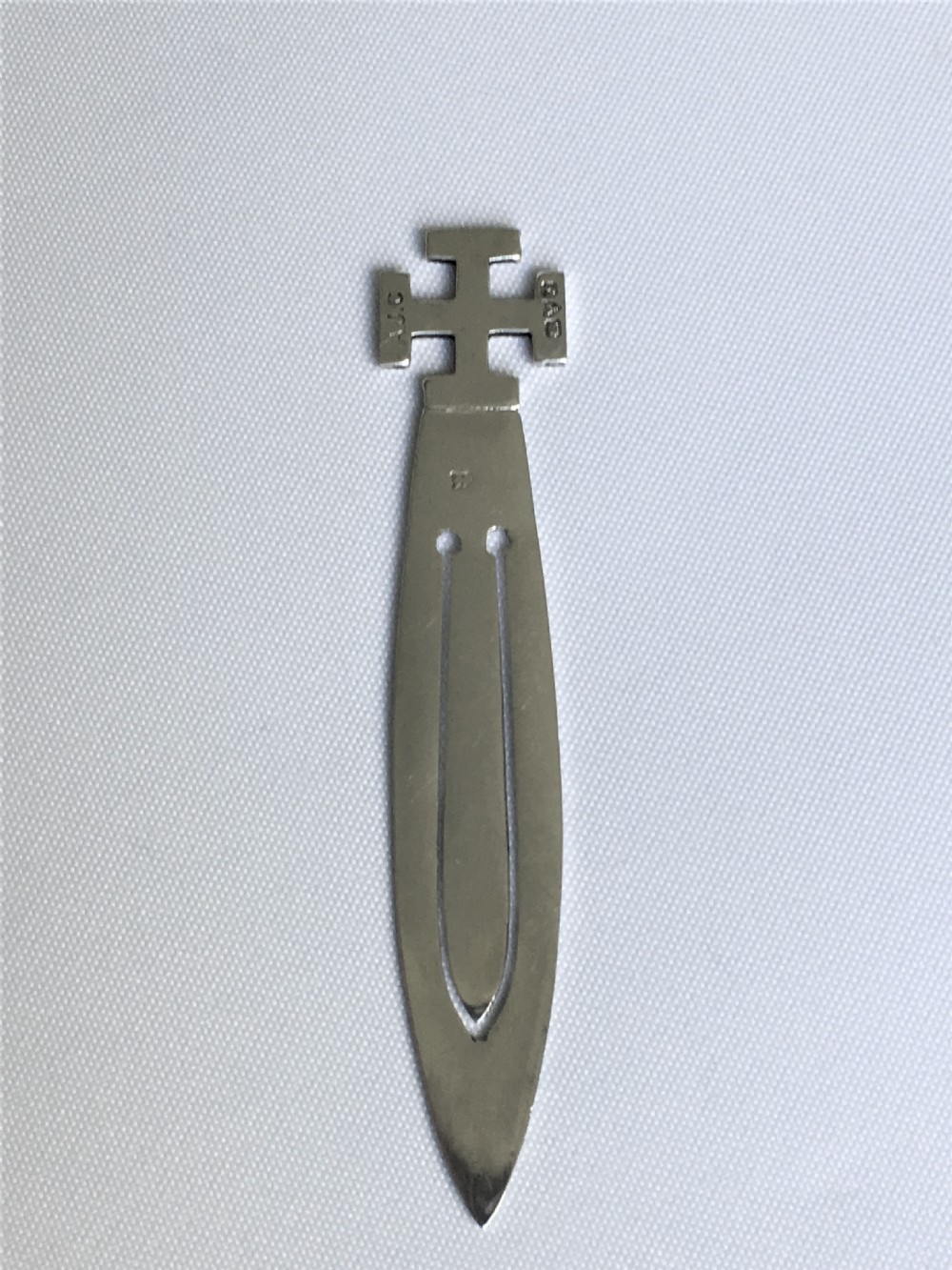A Chester silver 'friendship cross' silver bookmark