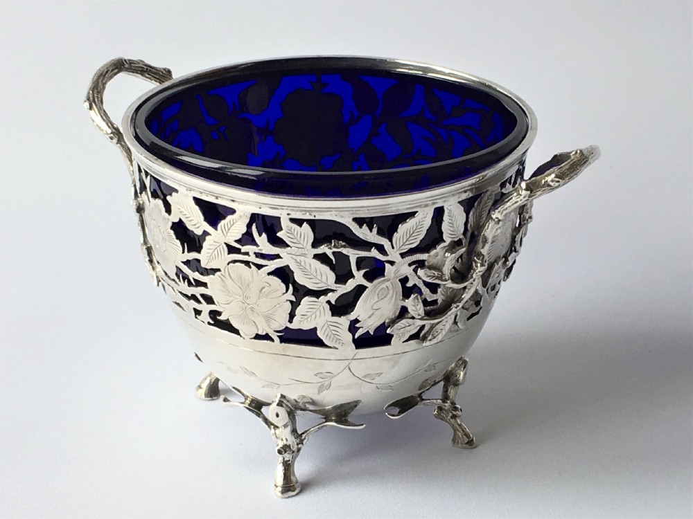 A superb Victorian naturalistic silver bowl