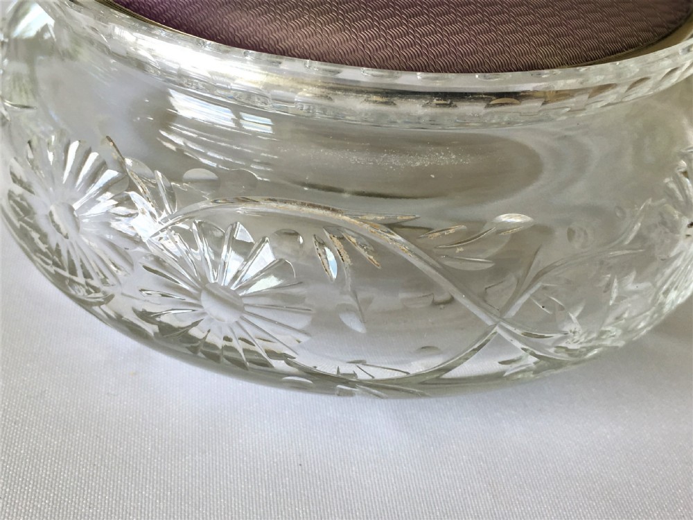 A gorgeous silver & guilloche enamel lidded powder bowl View V