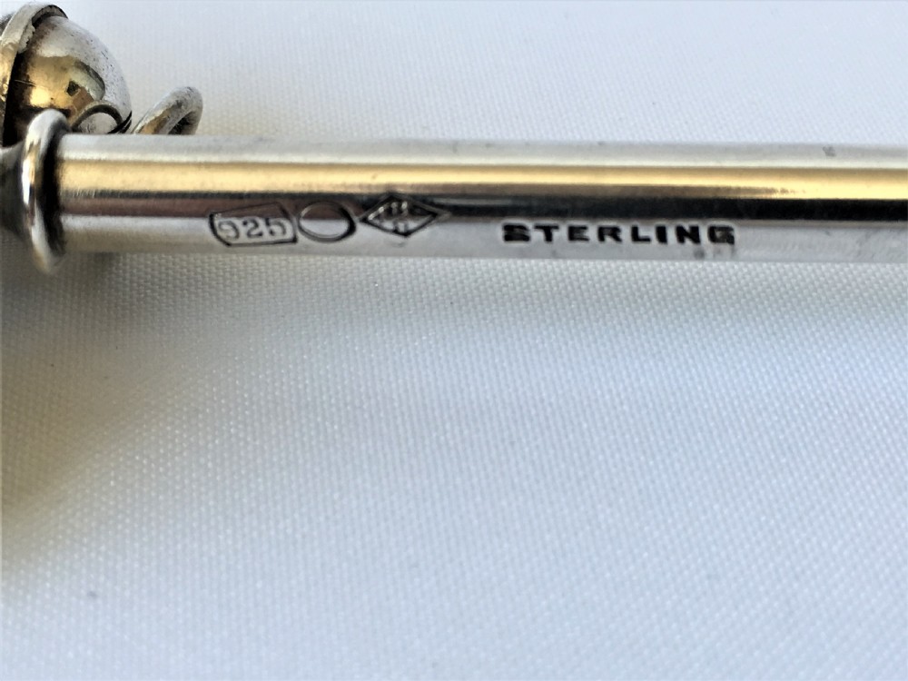 A rare Sterling silver novelty tambourine rattle/whistle combination View V