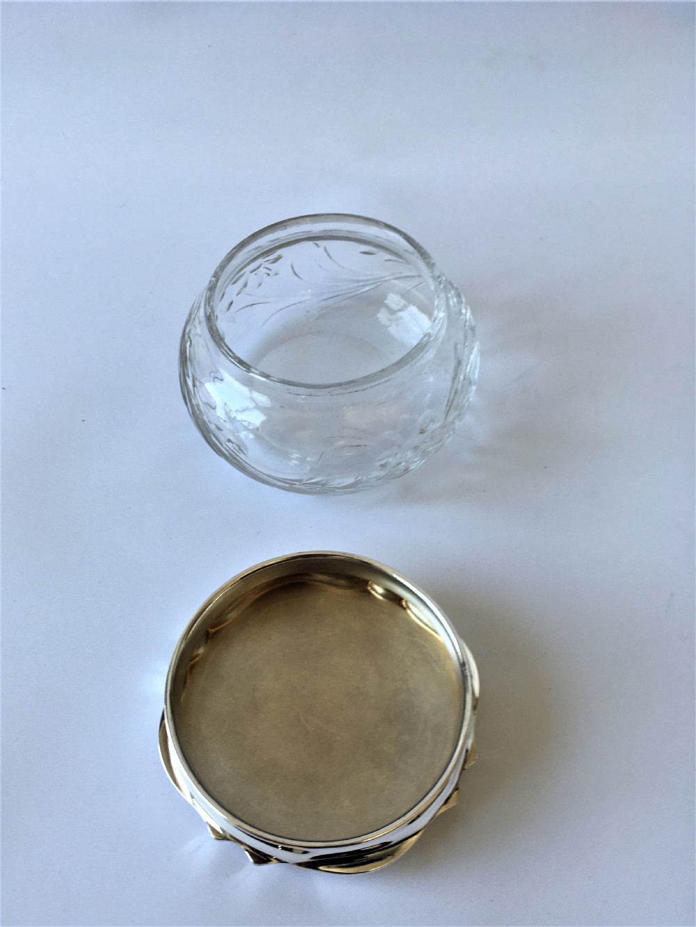 A superb Art Deco silver & guilloche enamel powder bowl View VII