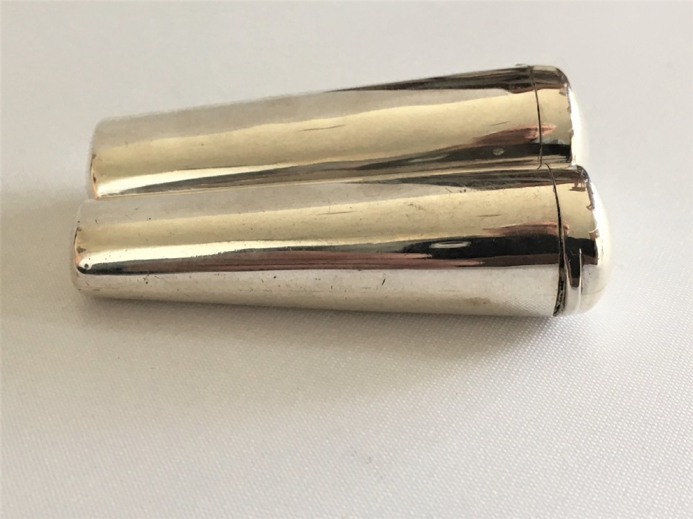 A rare Edwardian double cheroot case and holders View V