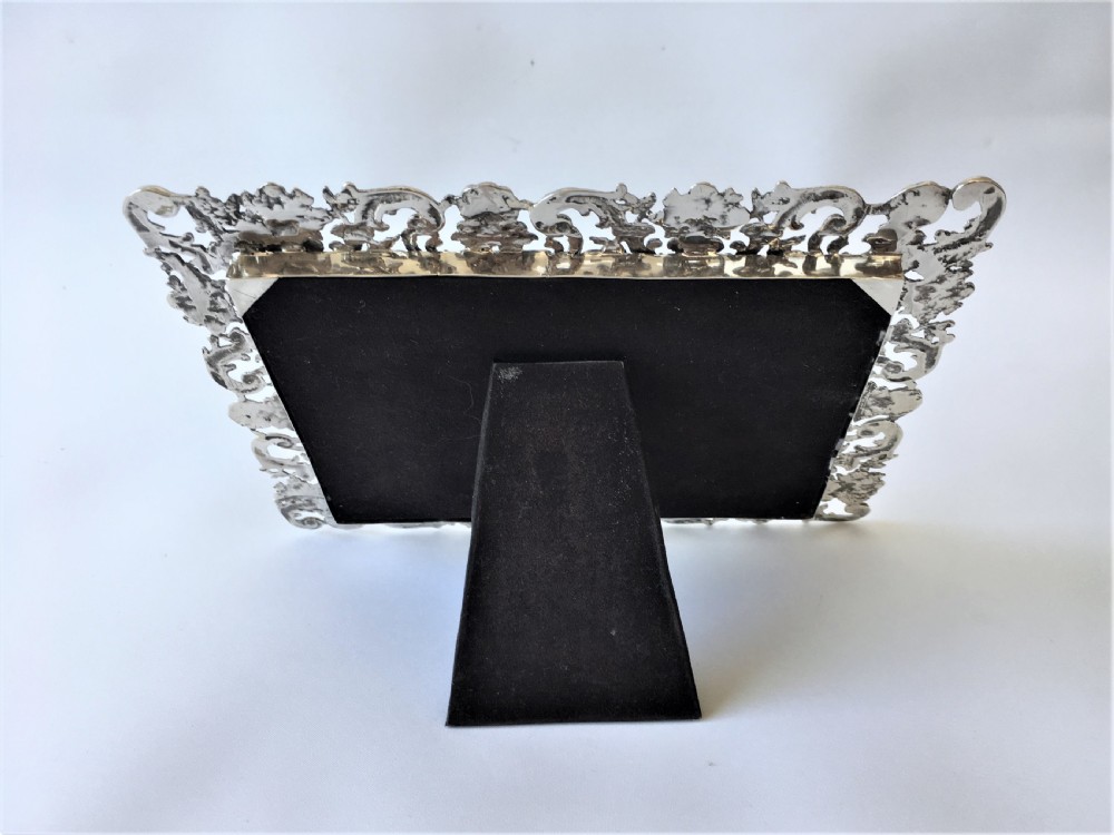 A superb fully cast Victorian silver photo frame View II