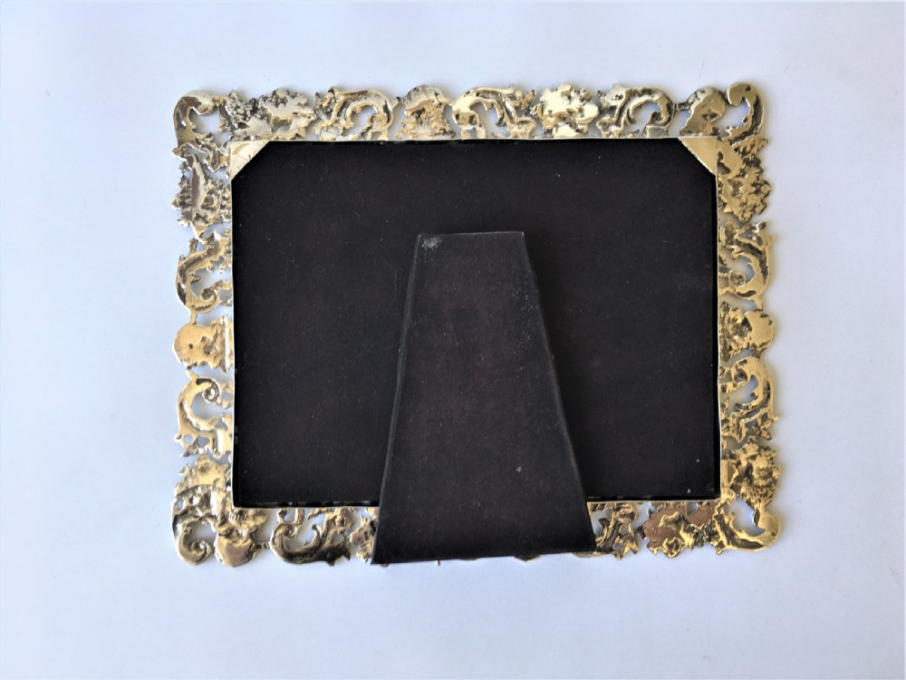 A superb fully cast Victorian silver photo frame View III