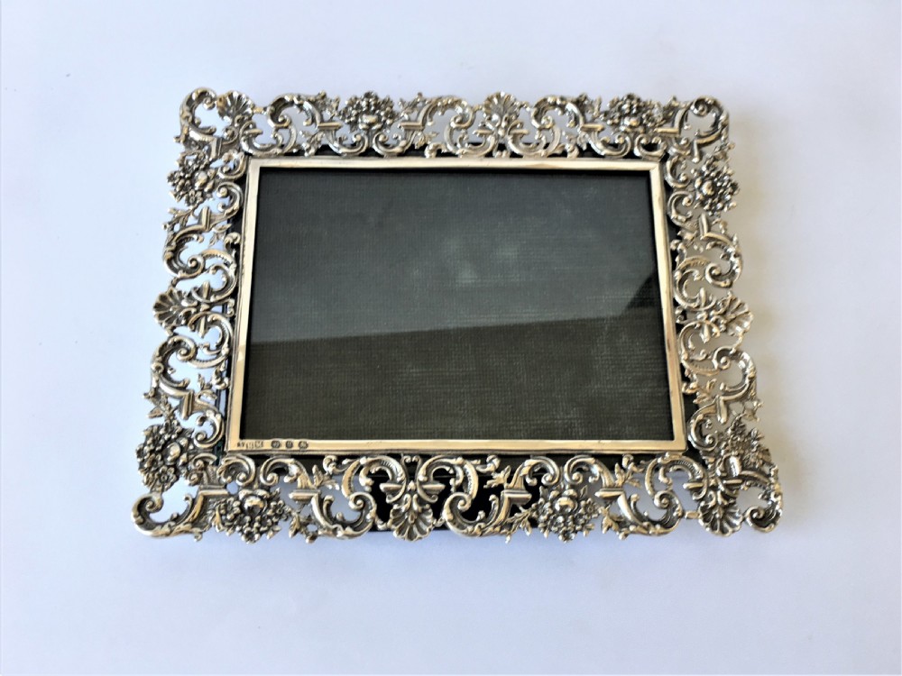 A superb fully cast Victorian silver photo frame View V