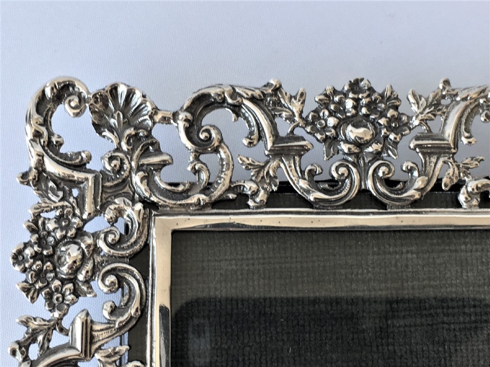 A superb fully cast Victorian silver photo frame View VIII