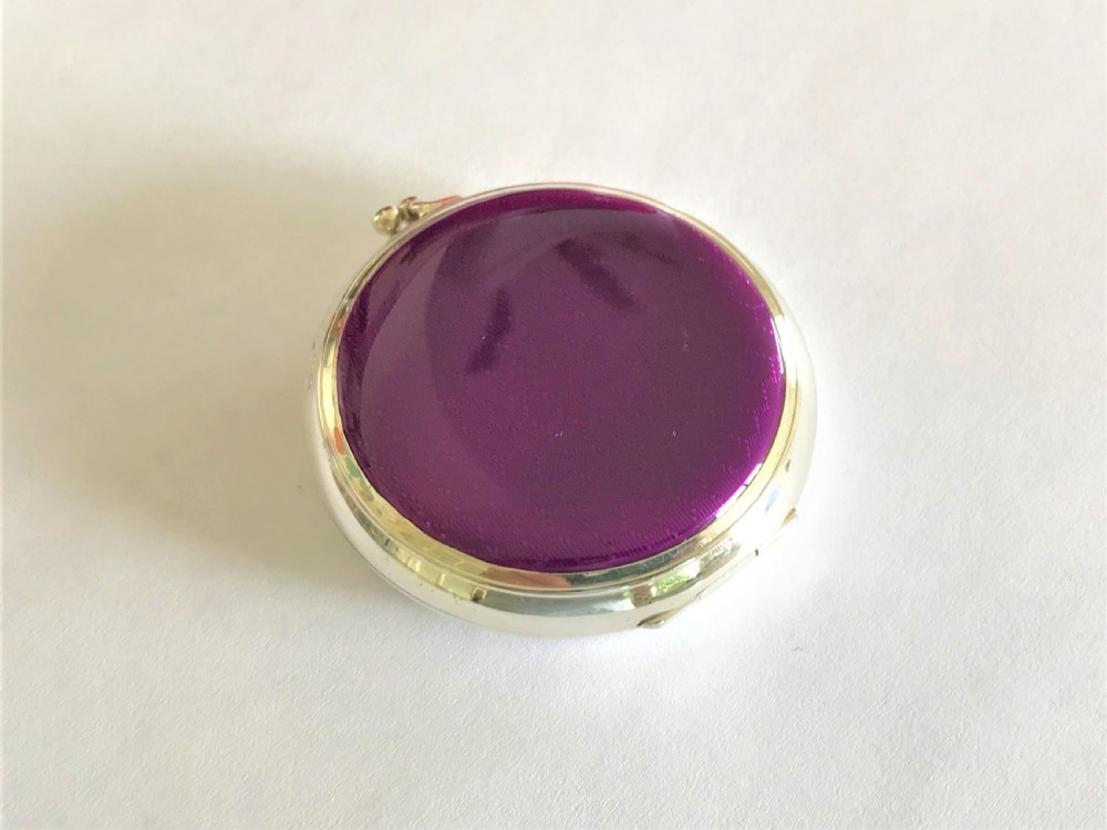 A superb silver & guilloche enamel compact