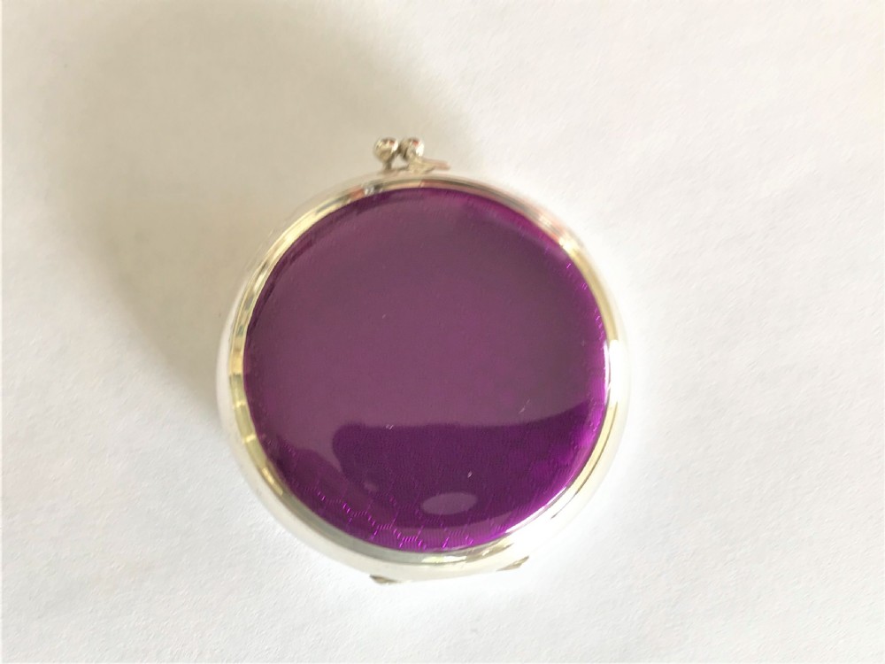 A superb silver & guilloche enamel compact View II