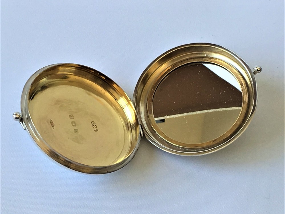 A superb silver & guilloche enamel compact View V