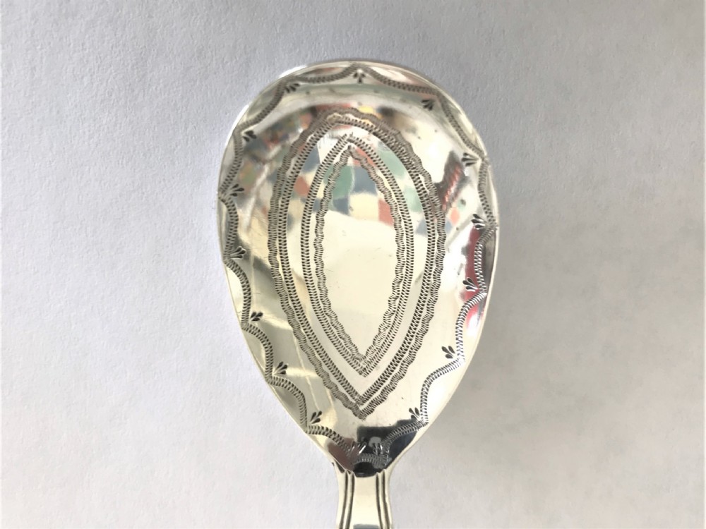 A lovely Georgian silver tea caddy spoon View IV