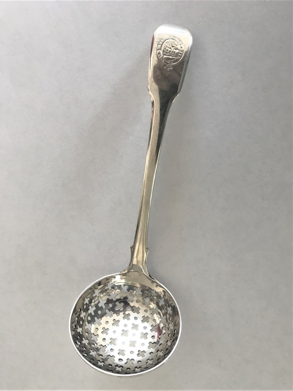 A rare York silver sifting spoon for sugar