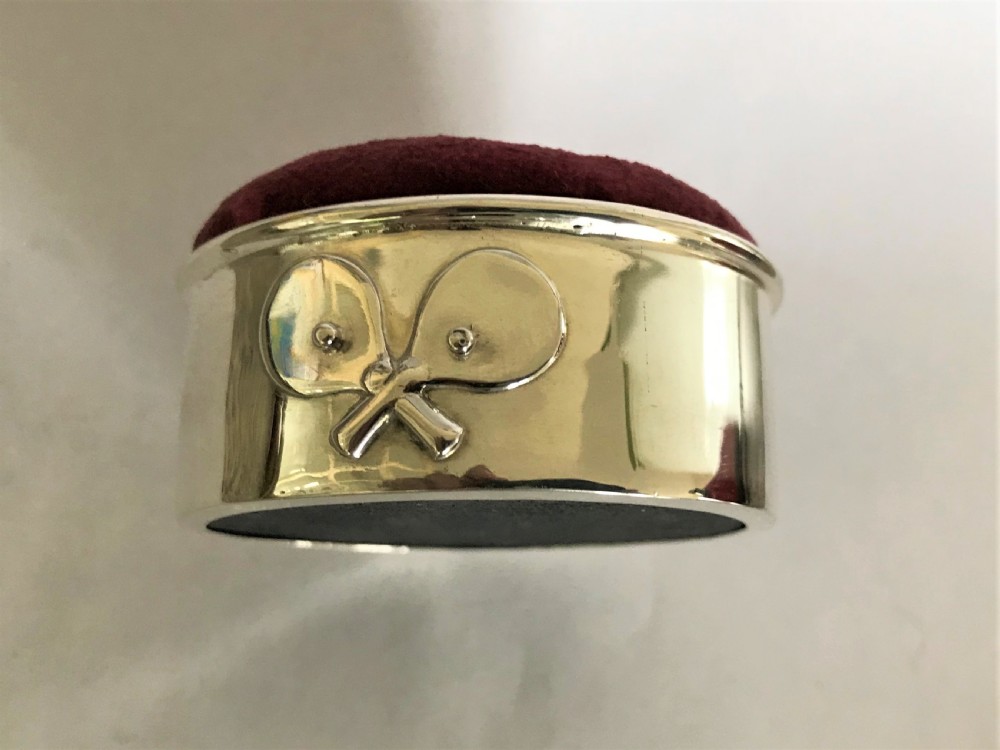 A rare Edwardian silver Tennis themed pin cushion View IV