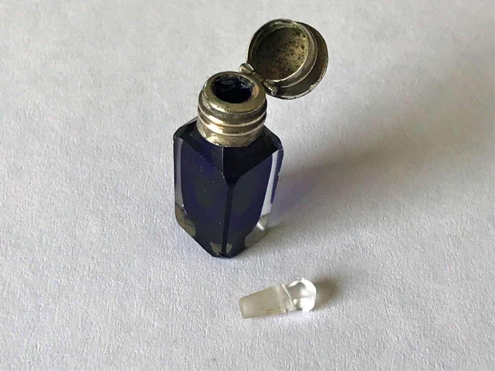 A gorgeous French  silver mounted miniature scent bottle View VII
