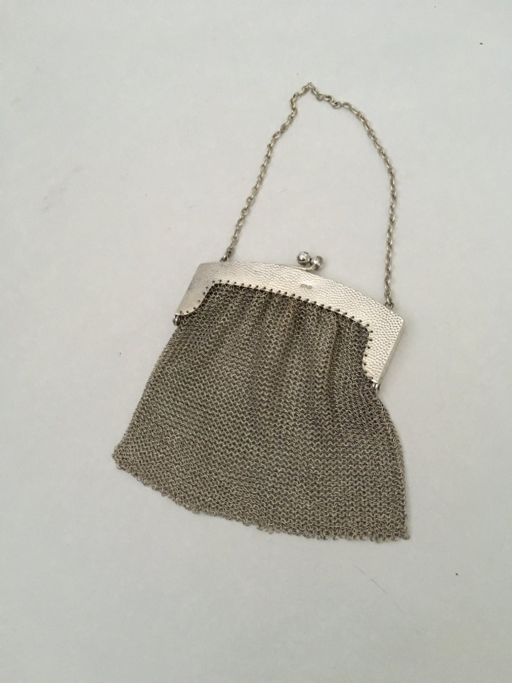 A gorgeous Arts & Crafts silver chain cocktail bag