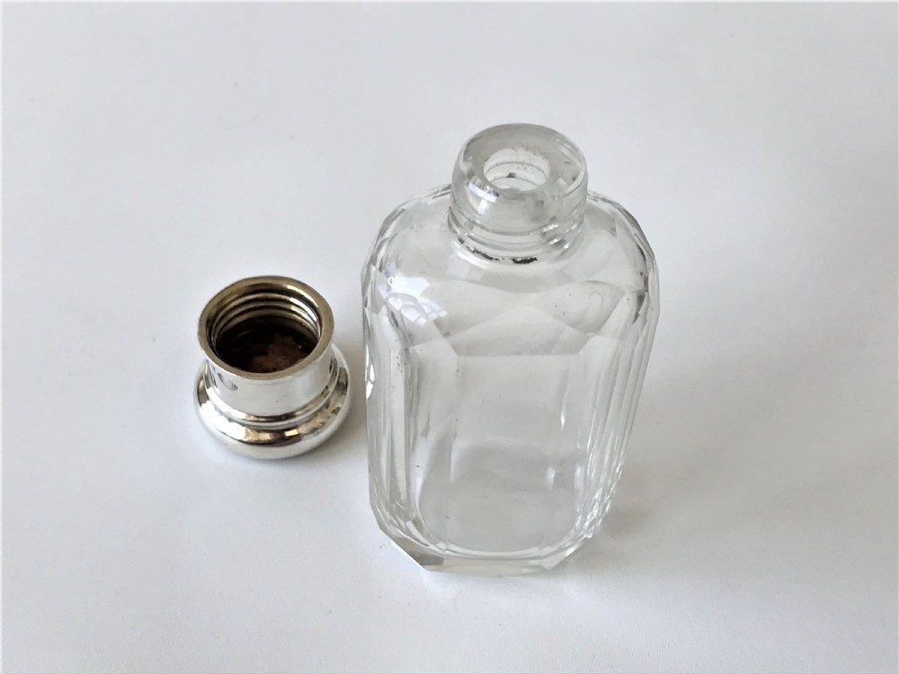 A lovely silver & guilloche enamel lidded toilet water bottle View VII