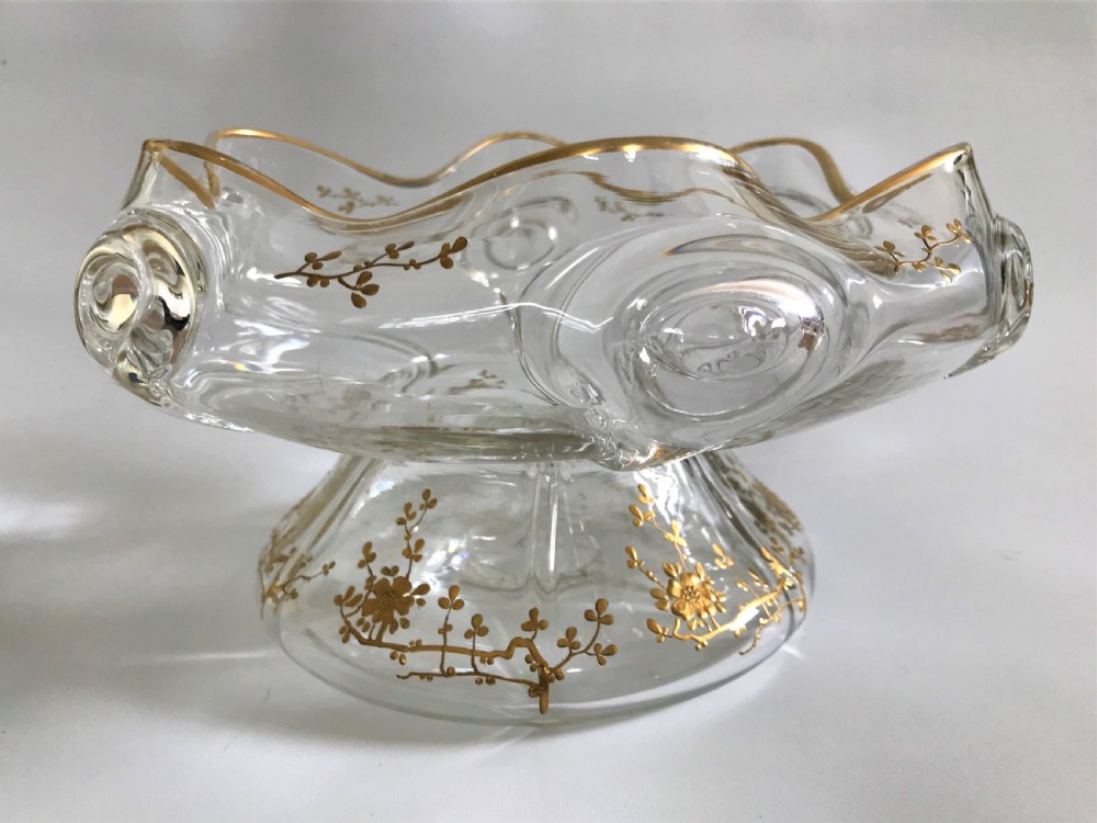 A stunning Art Nouveau large French gilded bowl