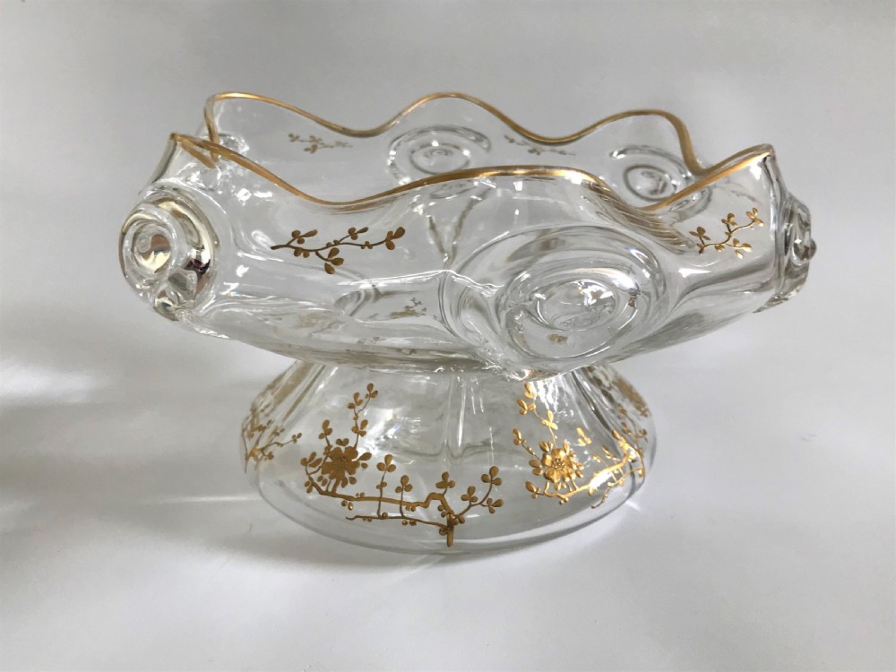 A stunning Art Nouveau large French gilded bowl View III