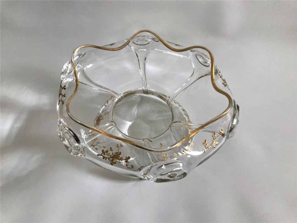 A stunning Art Nouveau large French gilded bowl View IV