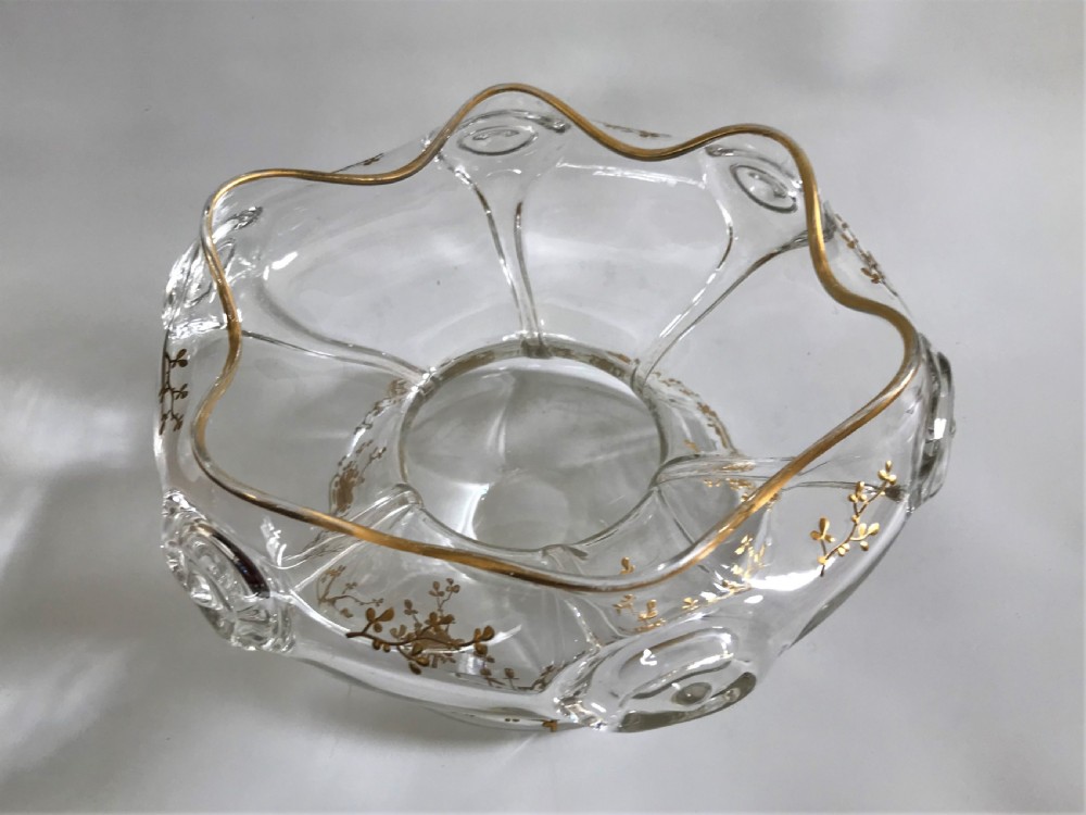 A stunning Art Nouveau large French gilded bowl View VII