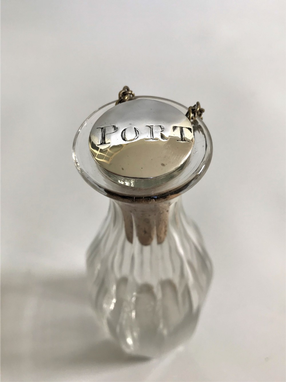A Georgian silver mounted Port noggin & glass View VIII