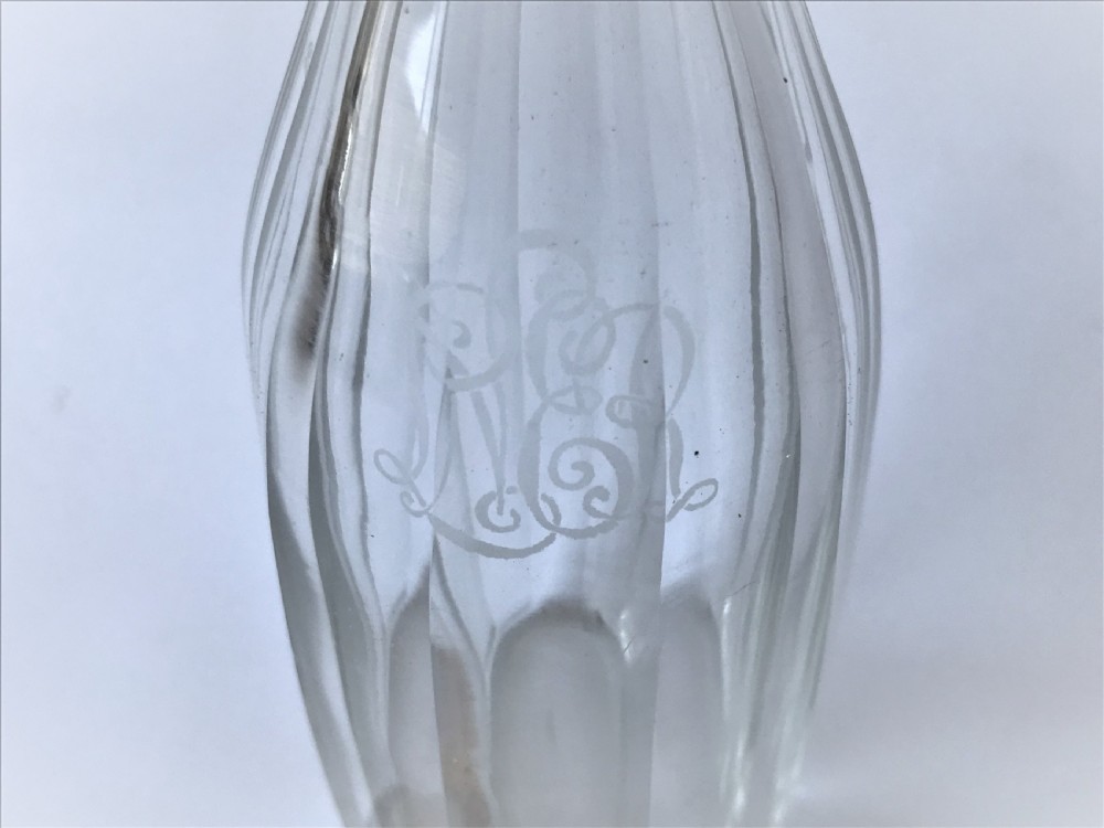 A Georgian silver mounted Port noggin & glass View X