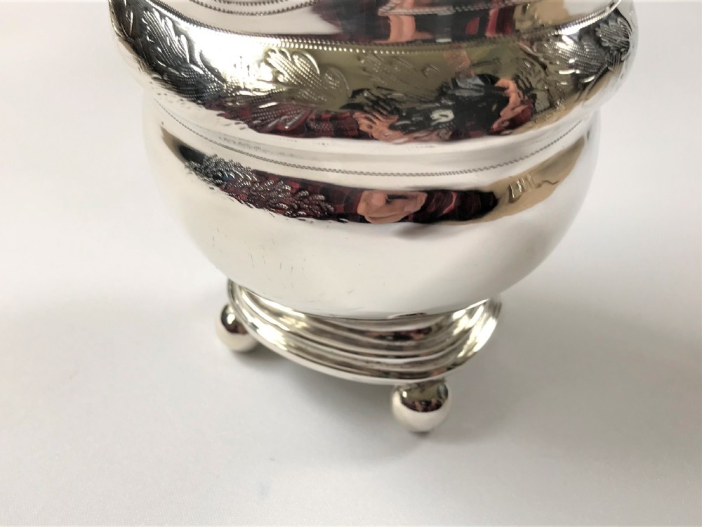 A Georgian Newcastle silver cream jug by a female silversmith View IV