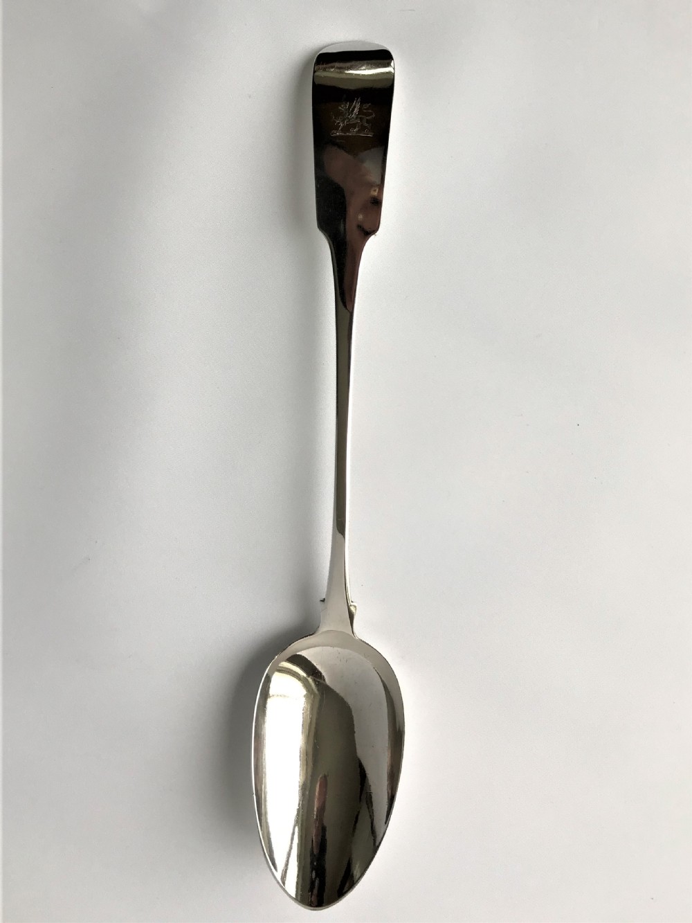 A superb Georgian Irish silver basting spoon View II