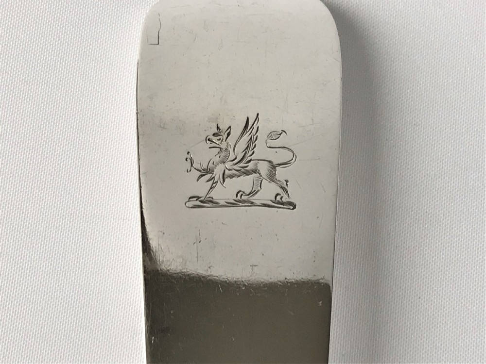 A superb Georgian Irish silver basting spoon View III