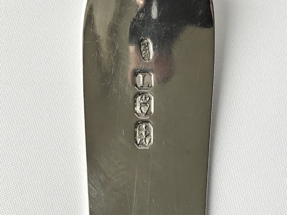 A superb Georgian Irish silver basting spoon View IV