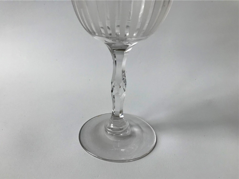 A fabulous Victorian frosted & cut wine goblet View III