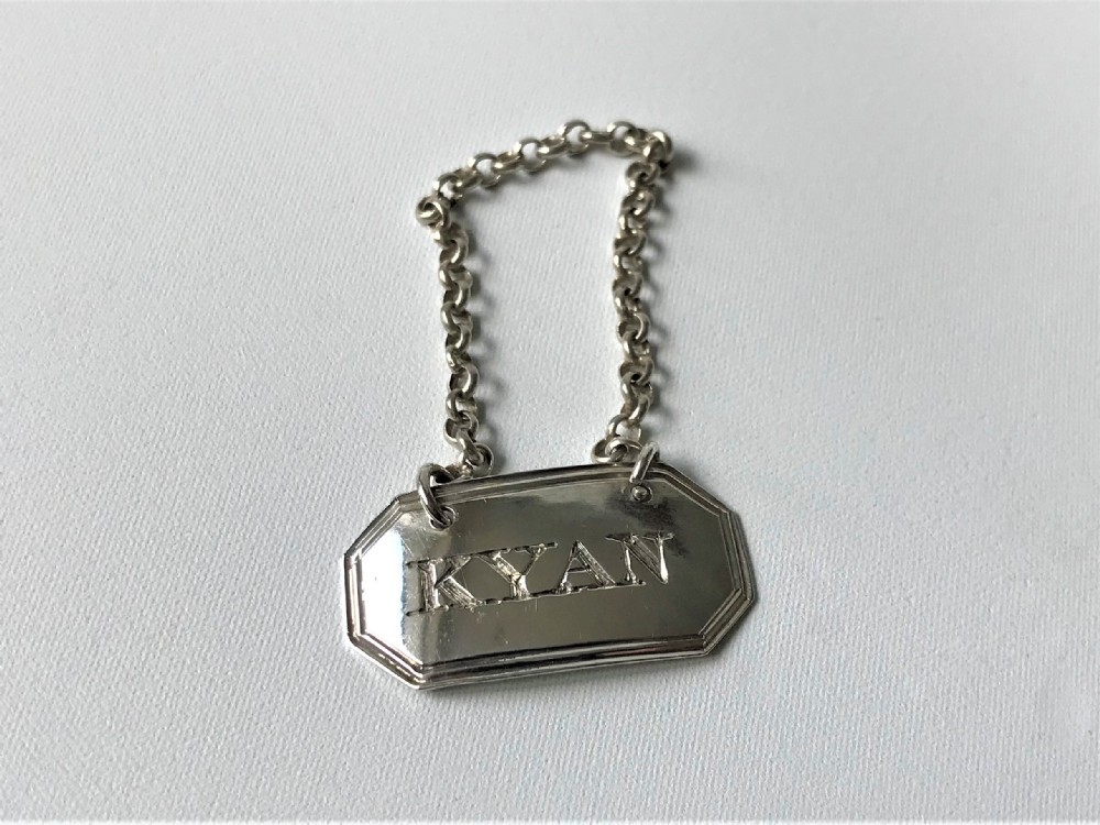 A rare Georgian silver Kyan label