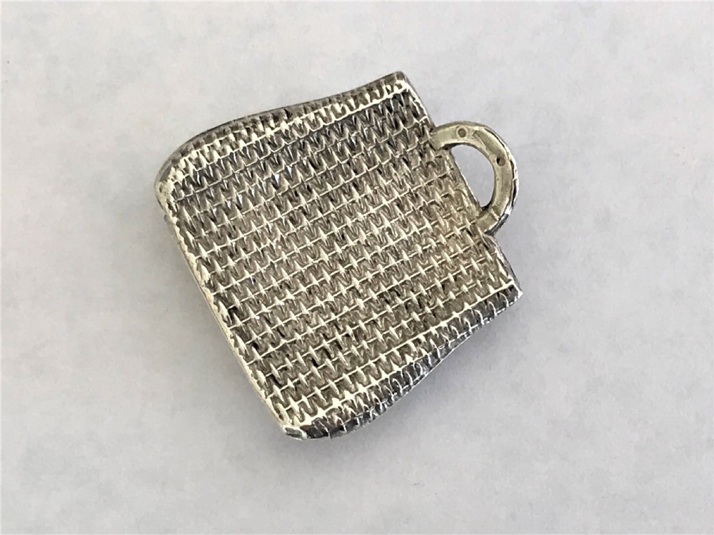 A rare Edwardian silver fishing interest 'creel' fob compass View VI